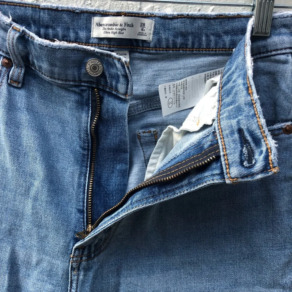 ABERCROMBIE & FITCH The Ankle Straight Ultra High Rise Jeans Size 28_10
